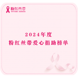 2024年度粉红丝带爱心捐助榜单